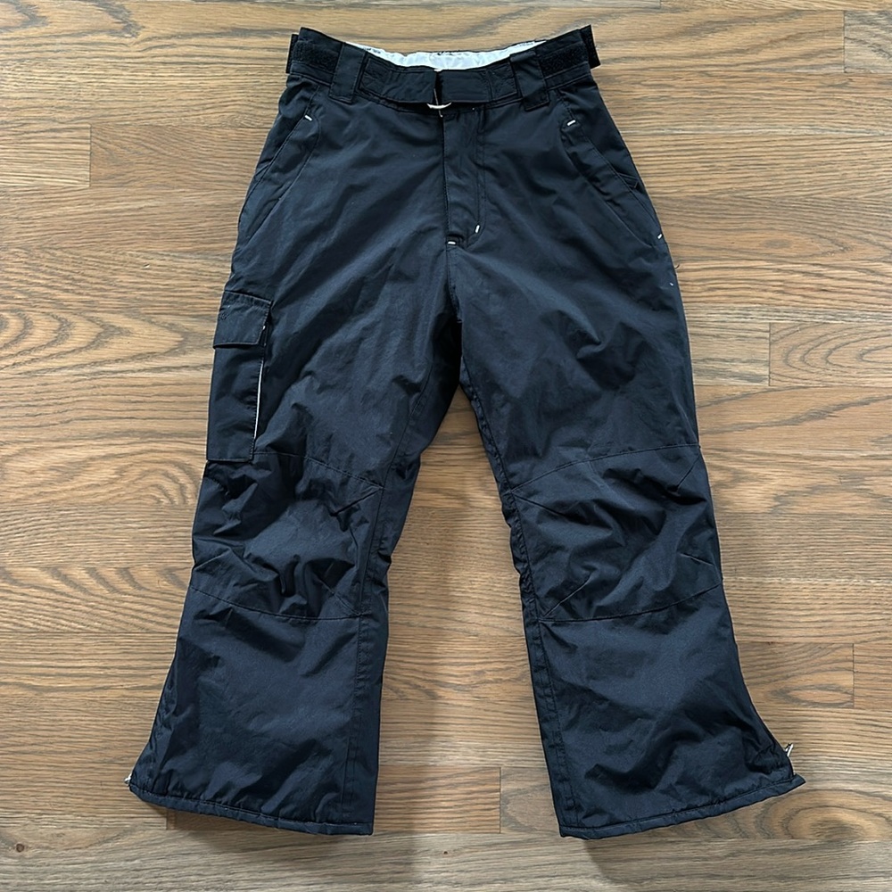 Free Country Girls Insulated Ski Pants sz XS / 4 Snowboard Snow Adjustable Black